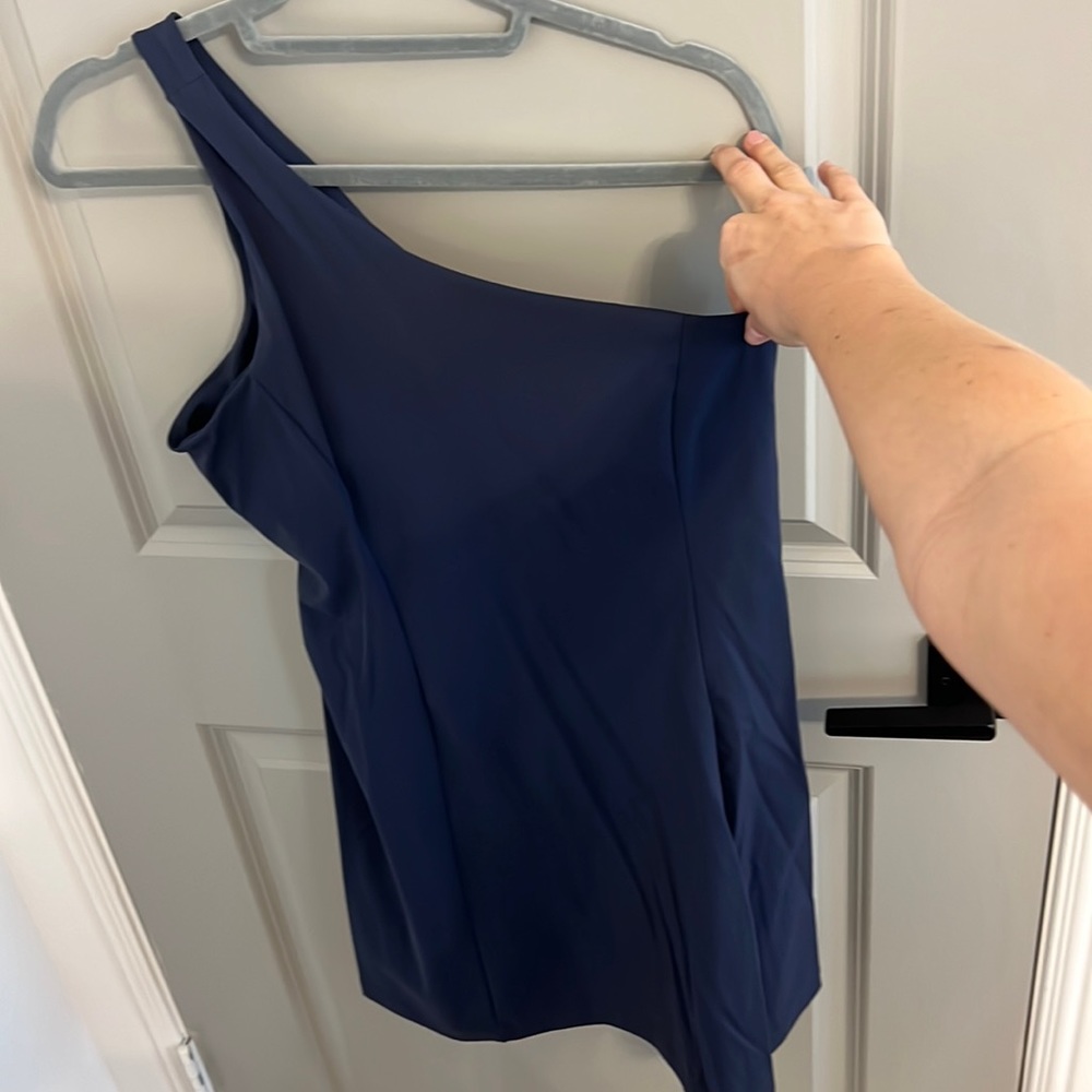 Outdoor Voices Exercise Dress One Shoulder. Navy. Size Large